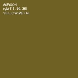 #6F6024 - Yellow Metal Color Image